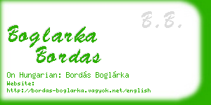 boglarka bordas business card