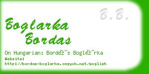 boglarka bordas business card